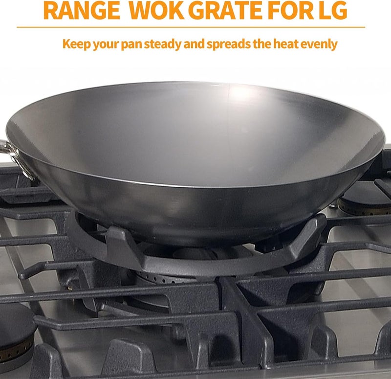 atgestore 7.8” Cast Iron Wok Ring Replacement for LG Stove Parts Gas Range Wok Support Ring LG LRE3061ST LRGL5823S Stove Top Cooktop Base Round Bottom Wok Stand Holder Rack Grate Pot Burner Ring - Image 5